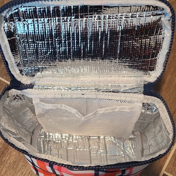 New- Kate Spade Small Multicolor Plaid Lunch Bag - Picture 3 of 4